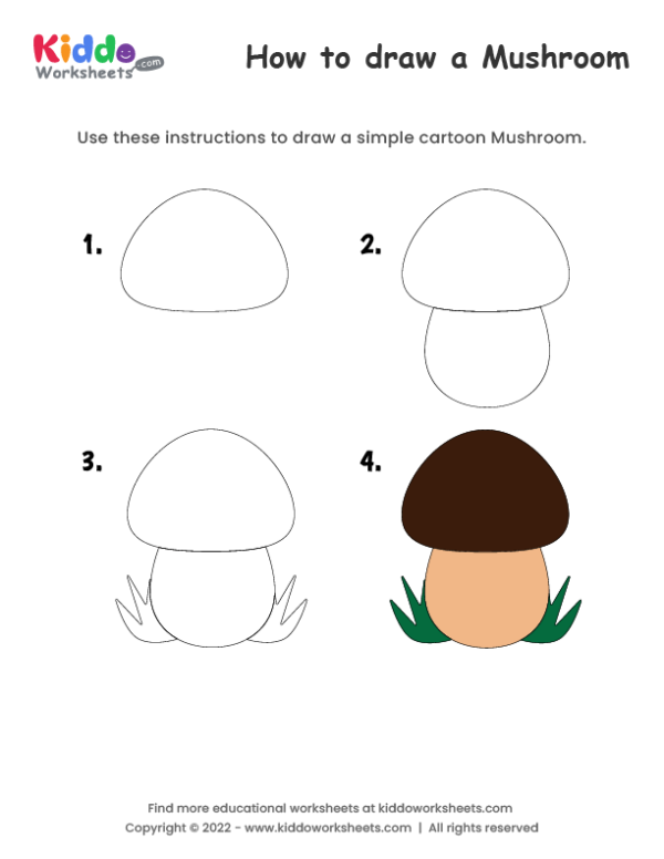 How to draw Mushroom