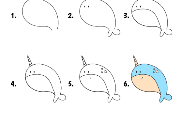 How to draw Narwhal worksheet