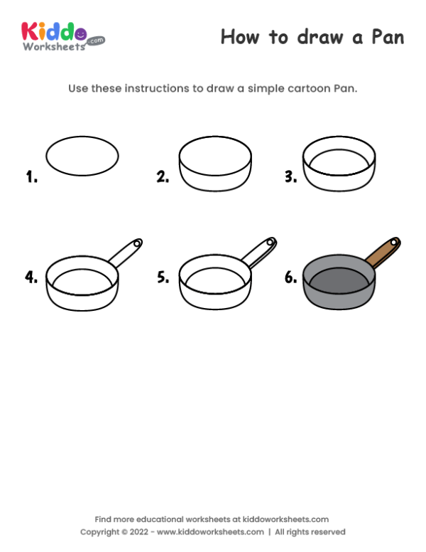 Free Printable How to draw Pan Worksheet kiddoworksheets