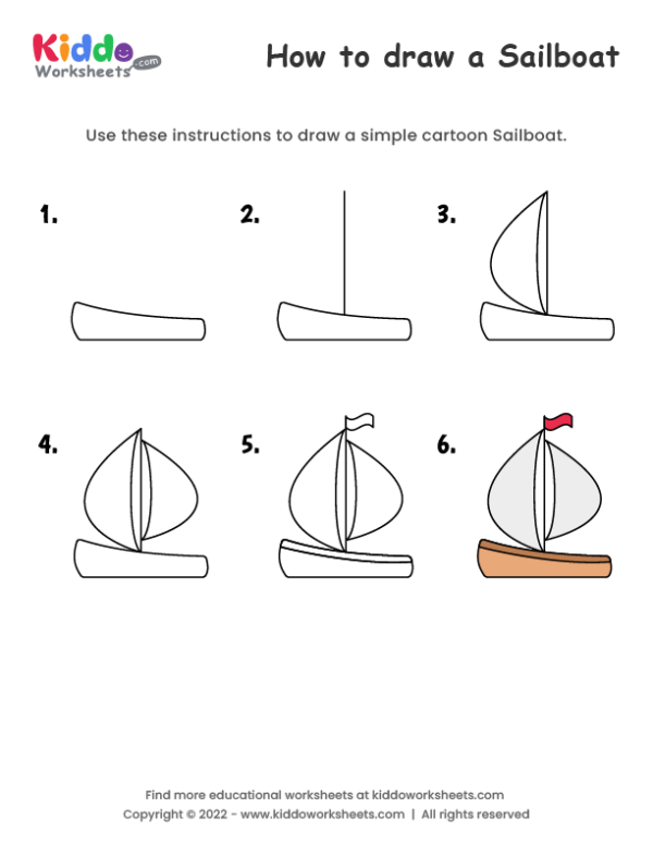 How to draw Sailboat