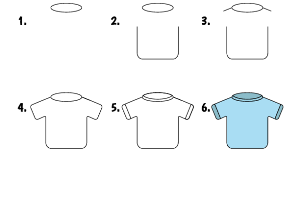 How to draw T shirt worksheet