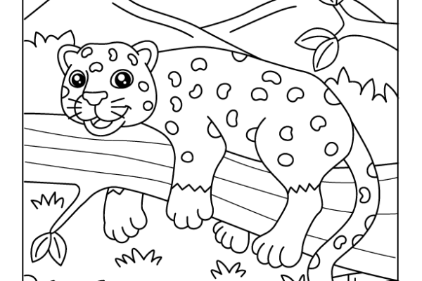 Jaguar coloring page