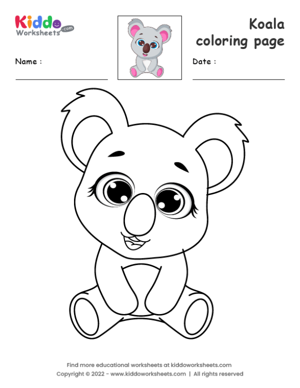 Koala coloring page