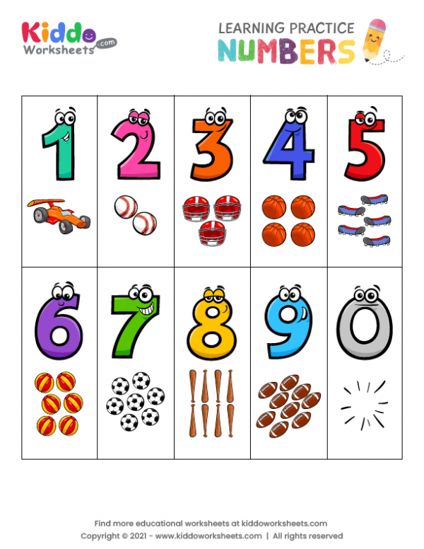 Worksheets For Learning Numbers