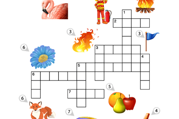 Letter F Crossword Puzzle Worksheet