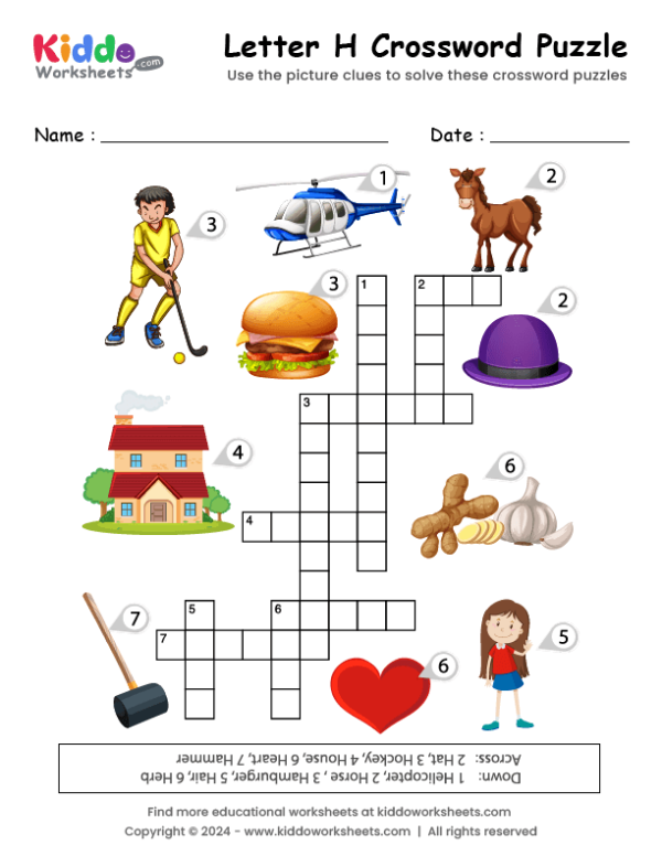 Letter H Crossword