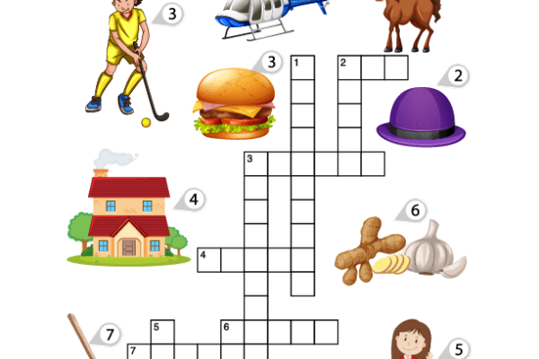 Letter H Crossword Puzzle Worksheet