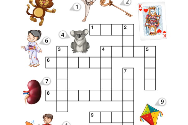 Letter K Crossword Puzzle Worksheet
