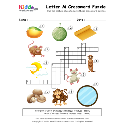 Letter M Crossword