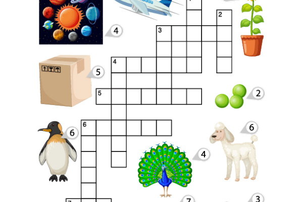 Letter P Crossword Puzzle Worksheet