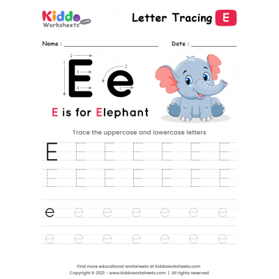 Letter E Worksheets - Recognize, Trace, & Print