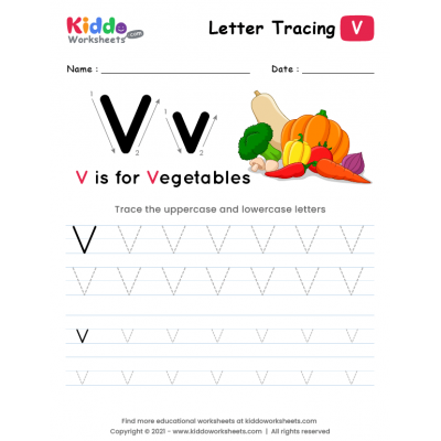 Tracing the Letter V