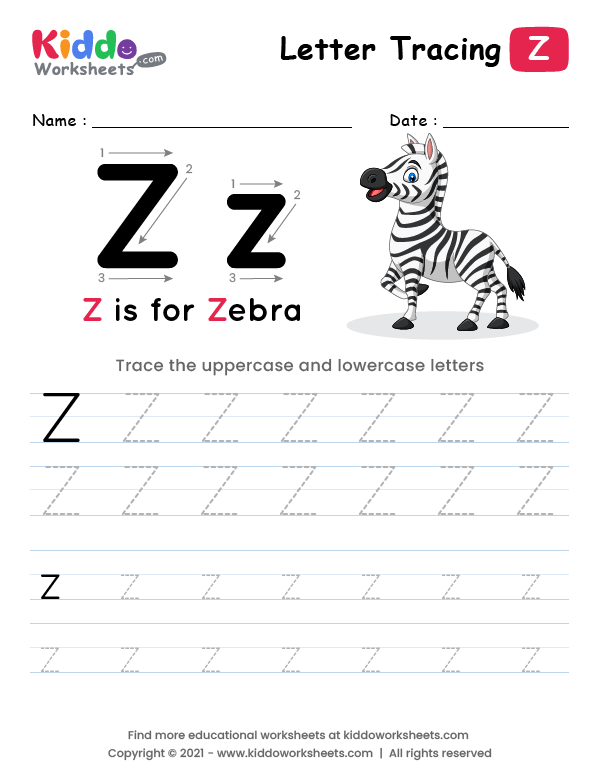 Tracing the Letter Z