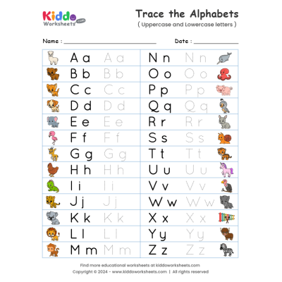 Letter Tracing worksheet