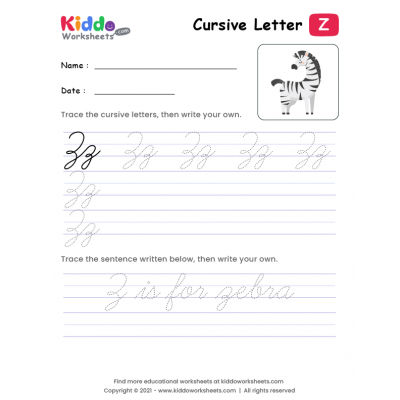 Free Printable Cursive Writing Practice Worksheet - kiddoworksheets