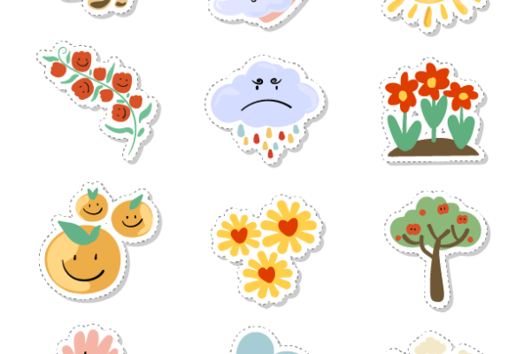 Cartoon Natural Stickers