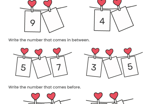 Number Before and After Worksheet