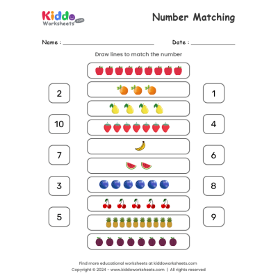 Number Matching Worksheet