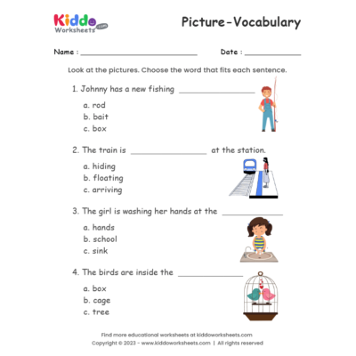 primary vocabulary template printable