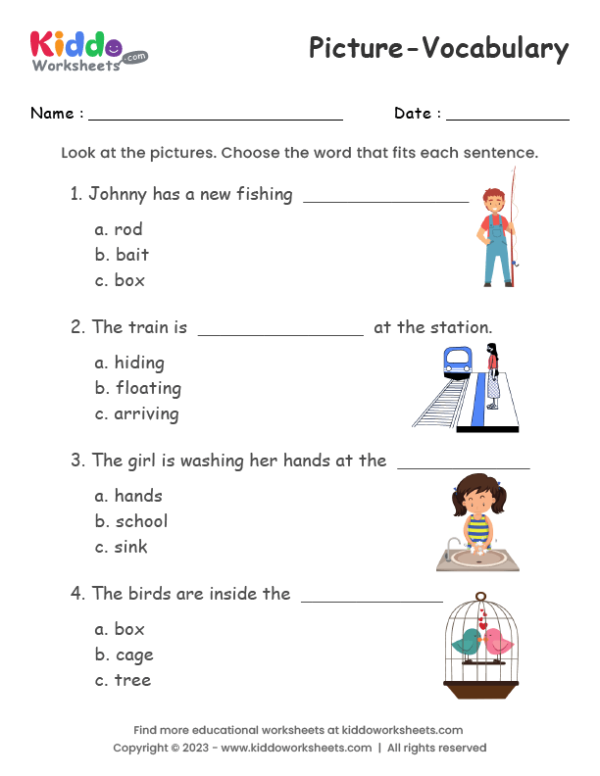 Free Printable ESL Picture Vocabulary Worksheet 44 OFF