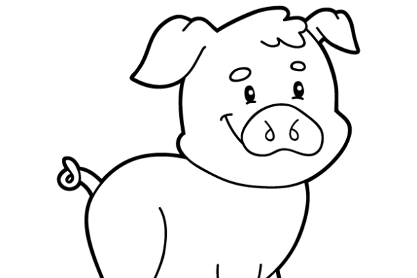 Pig coloring page