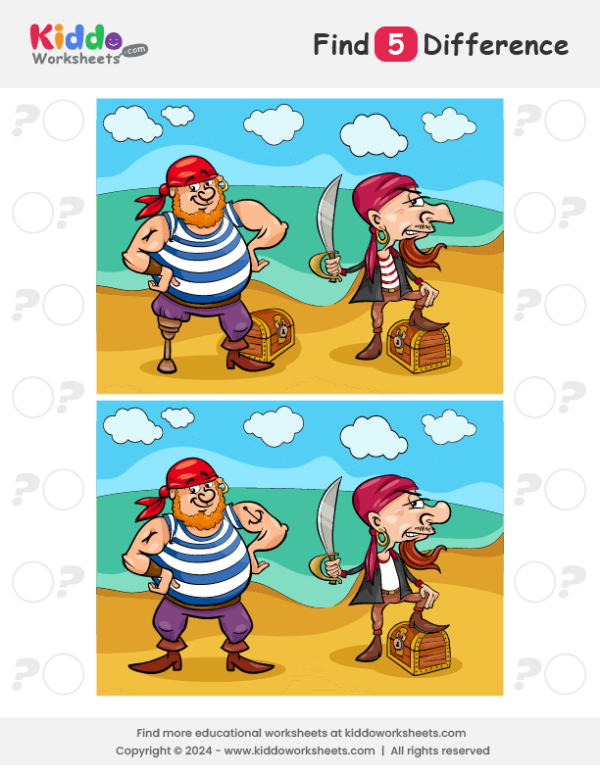 Pirates Spot the Difference