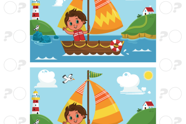 Sail Spot the Difference Worksheet