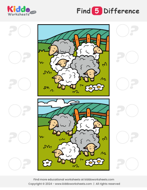 Sheep Spot the Difference