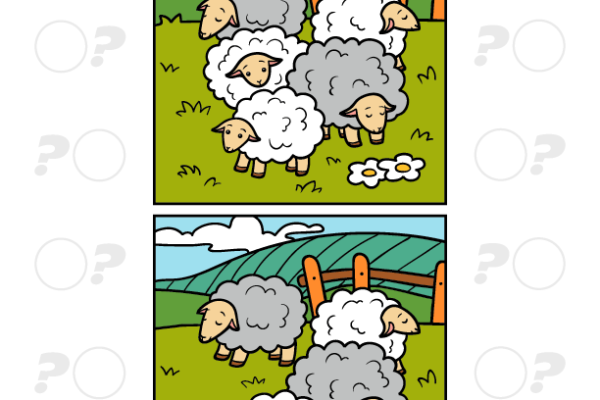 Sheep Spot the Difference Worksheet