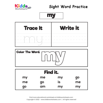 Sight Word Practice my