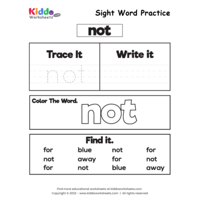 Sight Word Practice not