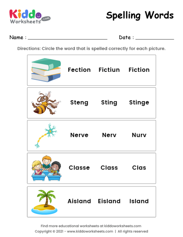 Spelling Word Worksheet Generator Worksheets For Kindergarten