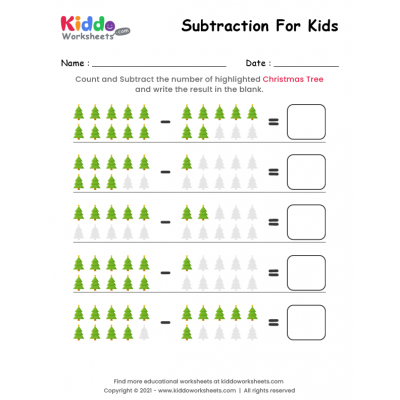 Subtraction Christmas Tree