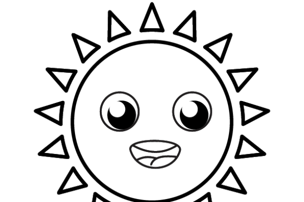 Sun coloring page