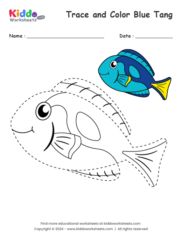 Trace and Color Blue Tang