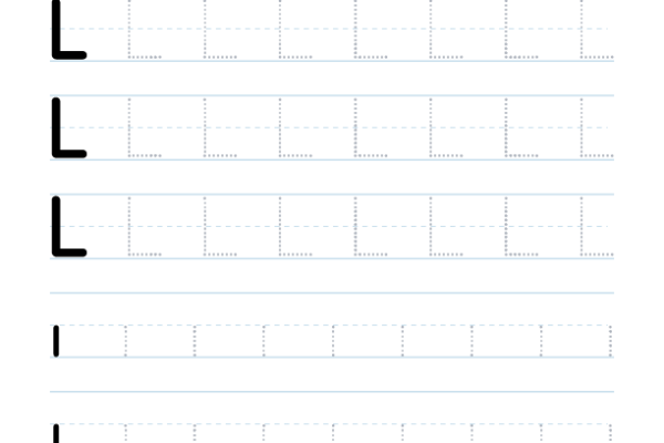 Tracing Letter L worksheet