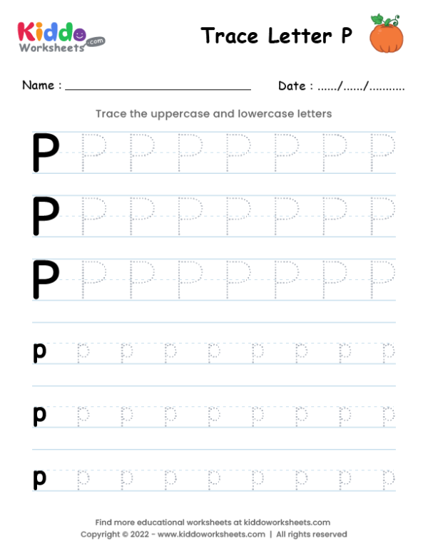 Tracing Letter P