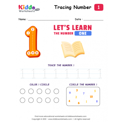 Number Tracing One-1