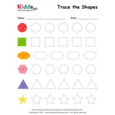 Tracing Shapes Worksheet