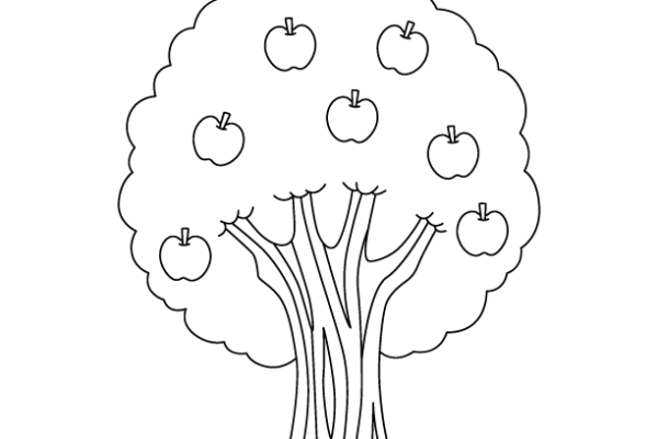 Tree coloring page