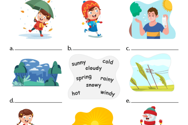 Worksheet of Weathers and Seasons