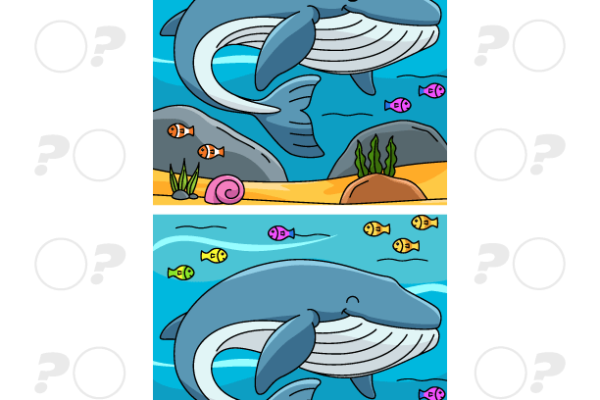 Whale Spot the Difference Worksheet