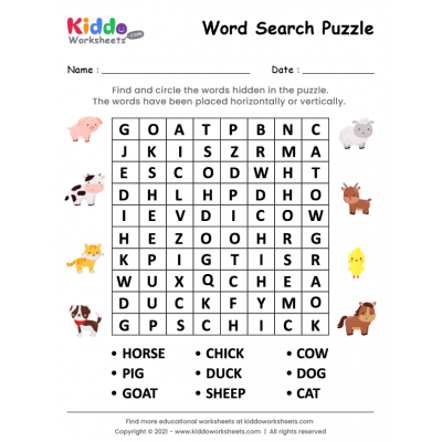 printable word searches for kids easy