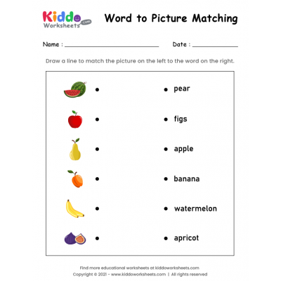 Free Printable Matching Worksheets kiddoworksheets