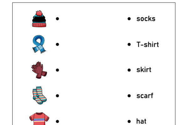 Word to Picture Matching Worksheet 12