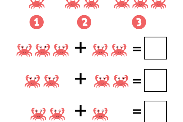 Addition Crab Worksheet