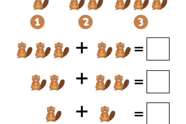 Addition Beaver Worksheet