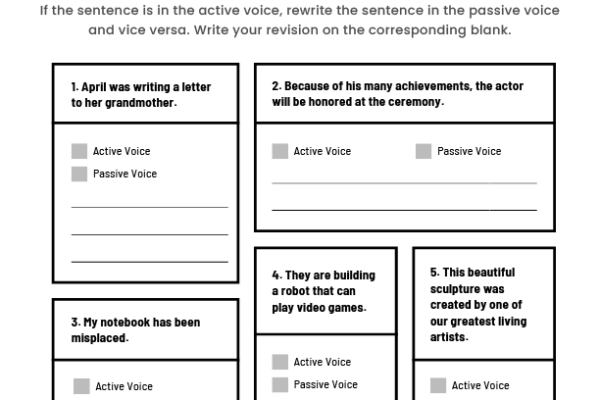 Comprehension Words Worksheet