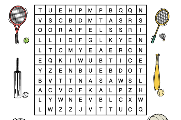 Word Search Sports Worksheet