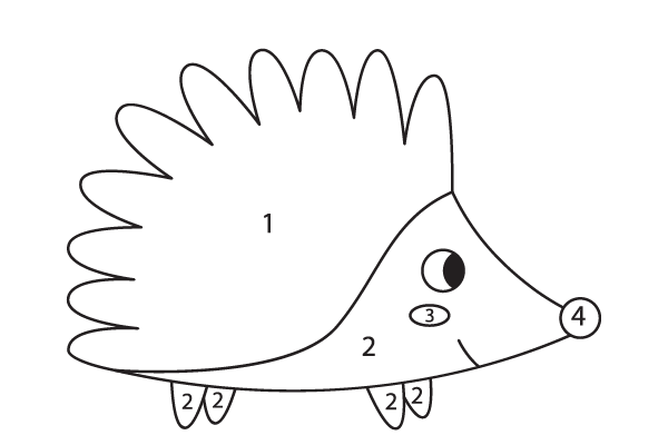 Color the Hedgehog Worksheet